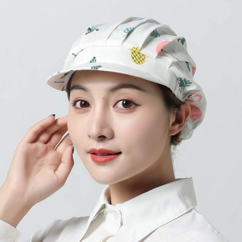 Rising pant chef hat adjustable kitchen hat dust and oil fume proof restaurant waiter hat breathable cotton food hat working hat sanitary hat