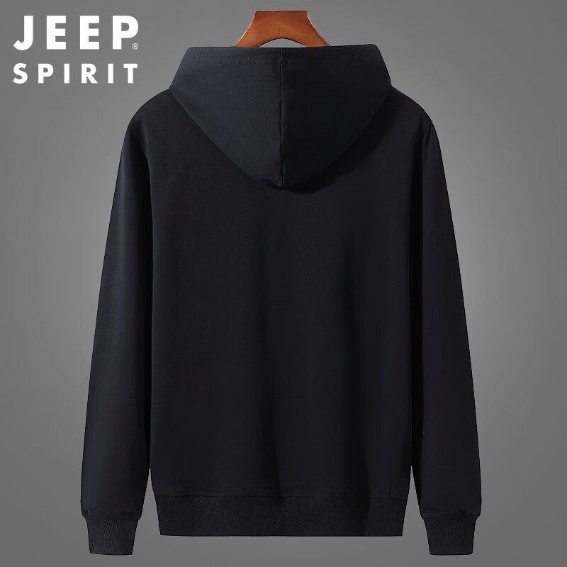 Jeep Jeep men's 2022 spring new fashion embroidery logo men's casual hooded Pullover bottomed shirt men's wear