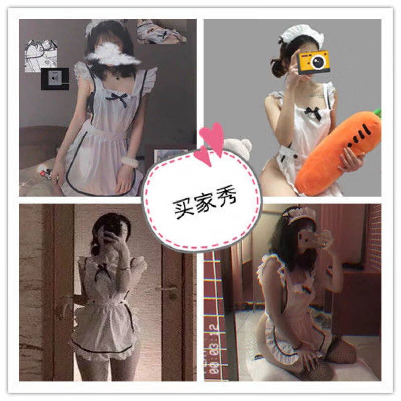 Sexy underwear cute charming seductive maid suspender apron role play nightdress suit