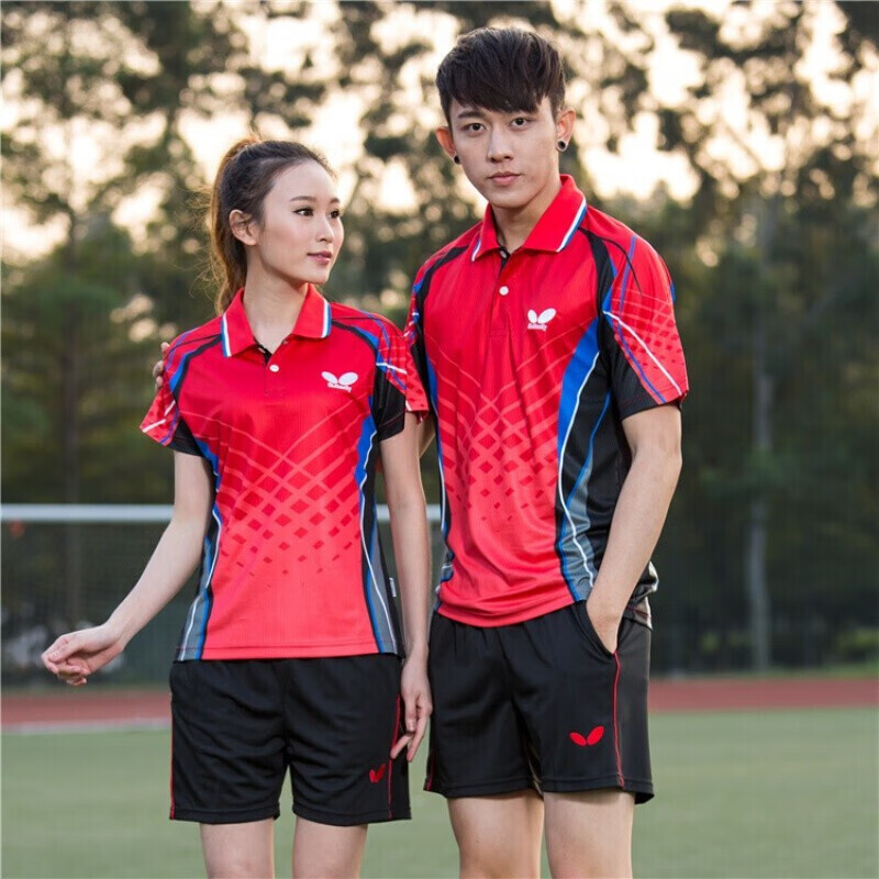 Endure  G new butterfly table tennis clothing men's and women's suit summer sweat absorption breathable competition sportswear table tennis clothing printing