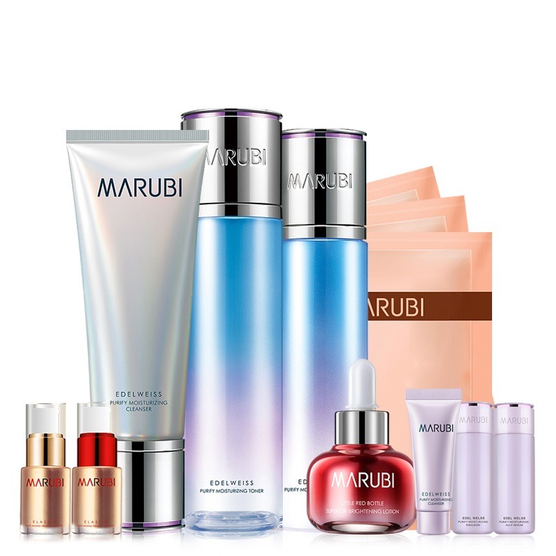 丸美雪绒花纯净保湿套装