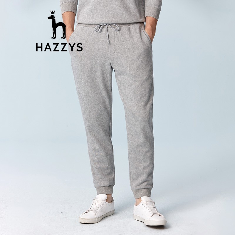 [same style in shopping malls] hajis hazzys 2022 spring new men's pants solid color slim fit elastic casual pants men's atdzp02bx85