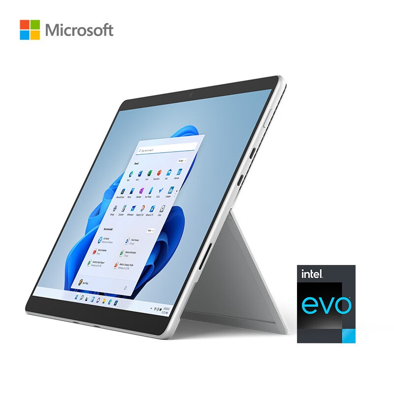 微软Surface Pro 8二合一平板，13英寸超窄边框触屏电脑