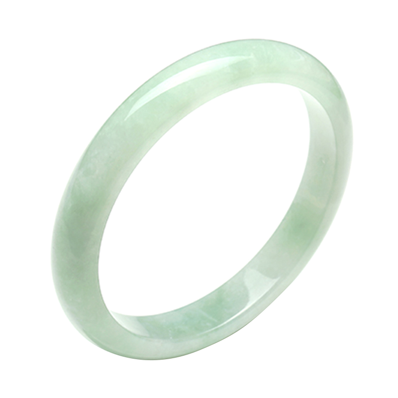 七彩云南浅绿翡翠手镯