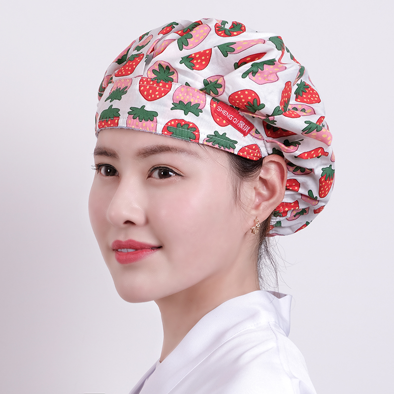 Chef's hat female adjustable kitchen hat cooking oil fume proof restaurant work loss proof employer baking cake shop chef's hat breathable cloth hat food factory work hat tooling can be invoiced