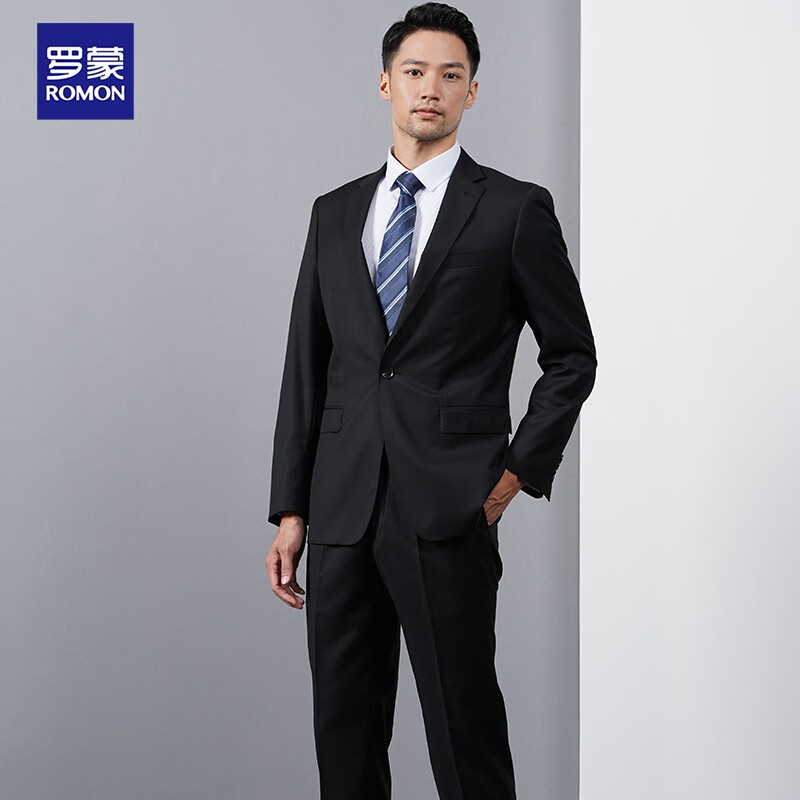 Romon wool suit suit men's high-grade slim professional suit men's suit suit business gentleman best man's suit groom's dress wedding dress fashion men's wear