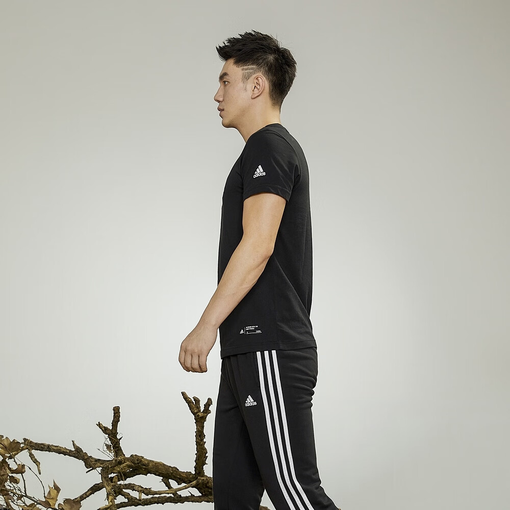 Adidas Adidas official website men's summer sports Facebook print round neck short sleeve ft2850