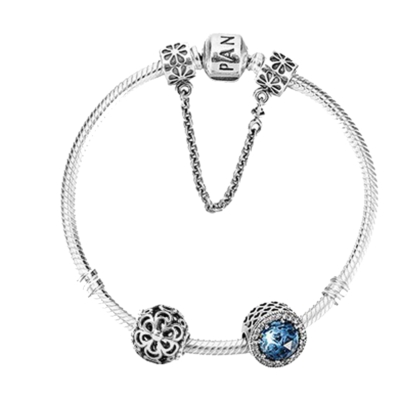 潘多拉 925银桶形扣手链