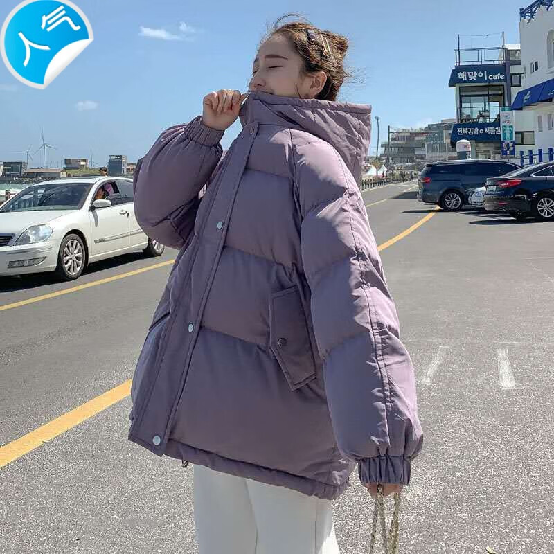 2021 new short pregnant women's thickened cotton padded clothes cotton padded jacket women's Korean loose bread clothes winter coat