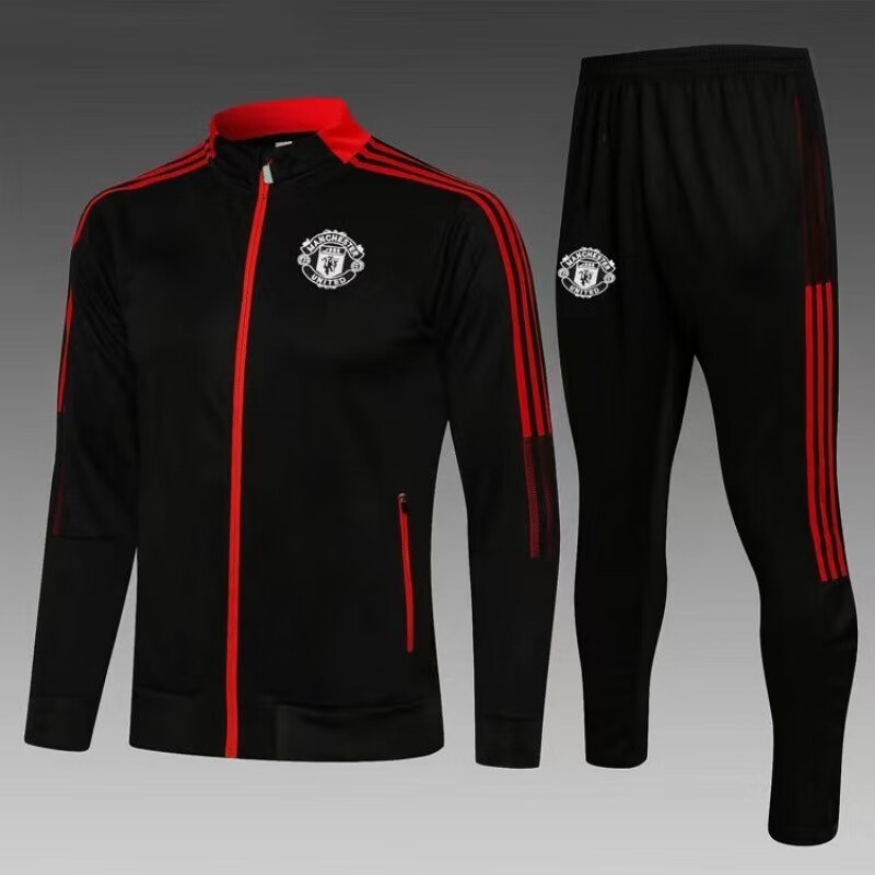 Manchester United autumn and winter football half pull training suit set long sleeve jacket appearance suit Liverpool Barcelona Jersey customization