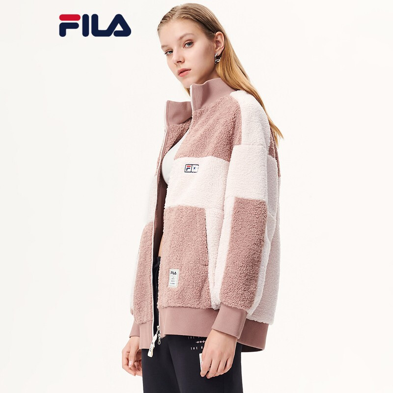 FILA Philharmonic official women's sports fashion coat winter elegant breathable knitted coat