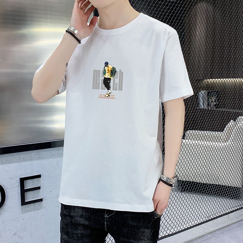 Lee Cooper short sleeved t-shirt men's spring and summer new fashion brand bottomed shirt fashion clothes men's lovers wear large print half sleeved t-shirt men's top