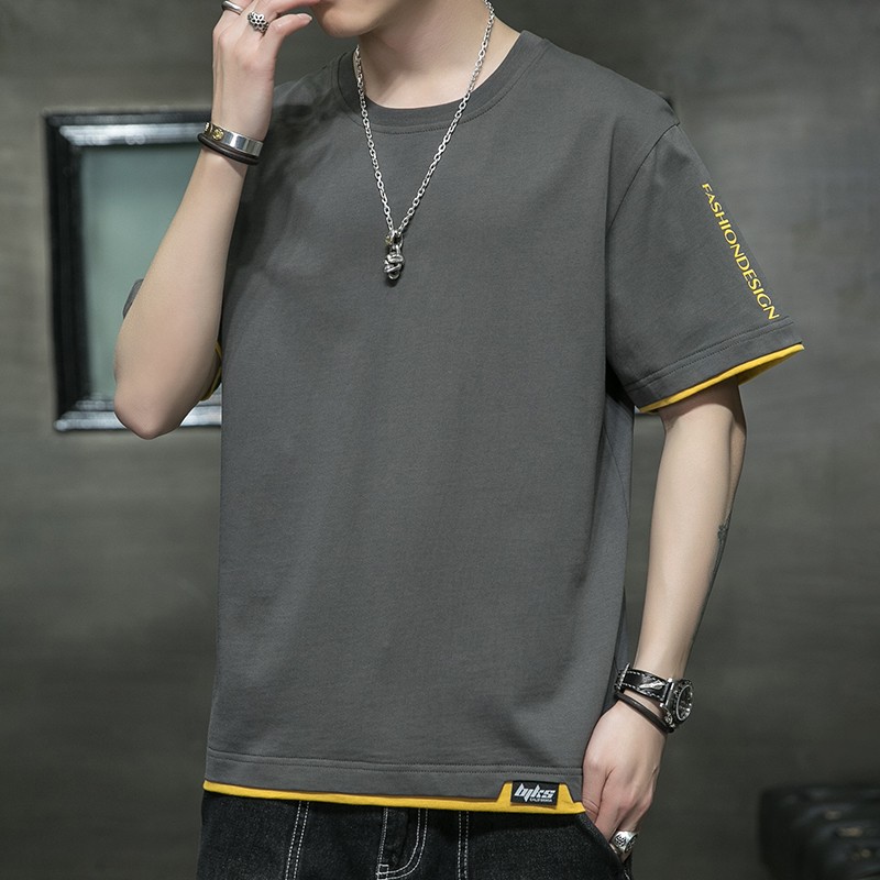 Lee Cooper short sleeve t-shirt men's 2022 spring and summer new Korean round neck large loose thin half sleeve top young couple T-shirt