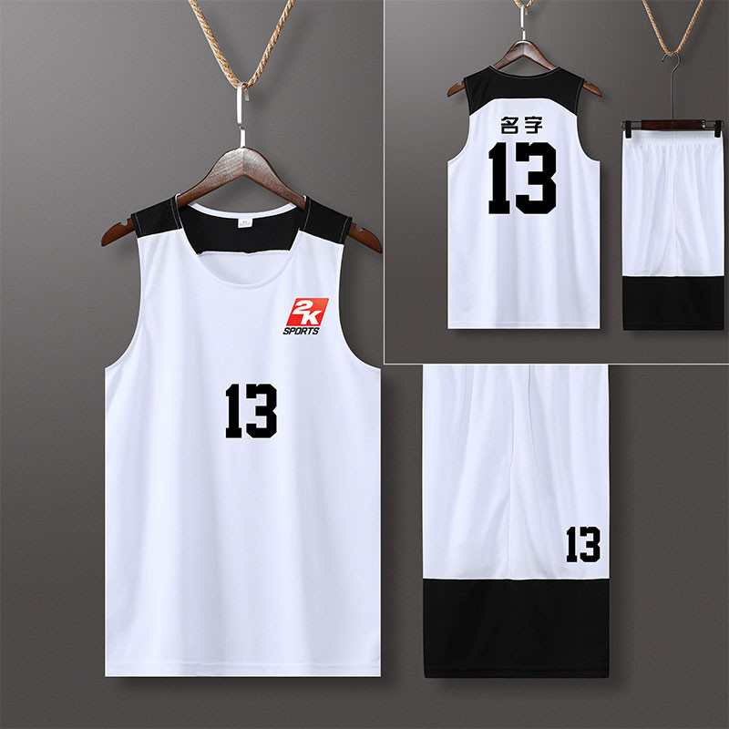 Basketball suit men's customized high school and college students' match team uniform double-sided printing sports vest women