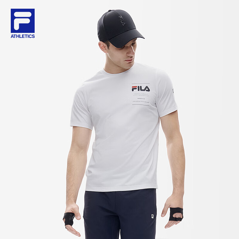 FILA athletics men's short sleeve T-shirt 2022 summer sports fitness top