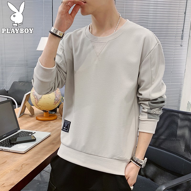 Spring and autumn men's comfortable Sweatshirt men's casual jacket with round sleeves