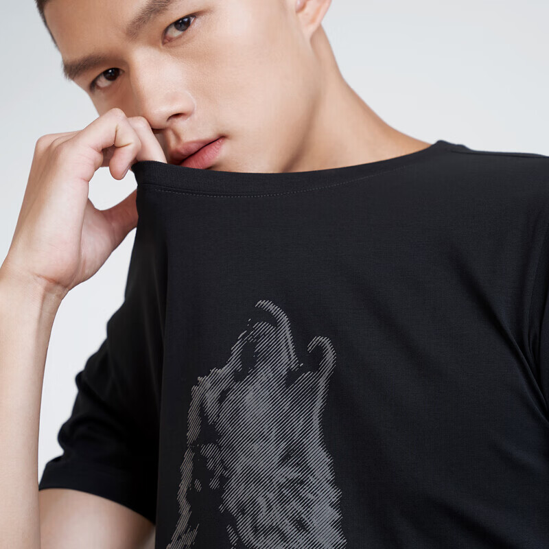 Seven wolves short sleeve t-shirt men's 2020 summer fashion casual wolf head print round neck top
