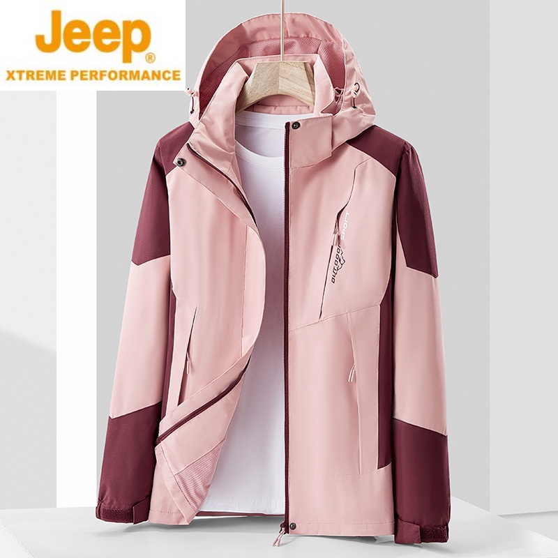 Jeep light luxury famous goods store stormsuit women's spring and autumn new windproof outdoor tide brand coat breathable thin casual large 200kg mountaineering suit