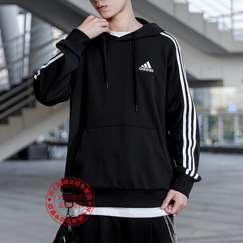 Adidas Hoodie men's wear Adidas 2022 summer new clothes sportswear running fitness breathable comfortable casual long sleeved top Hoodie Pullover