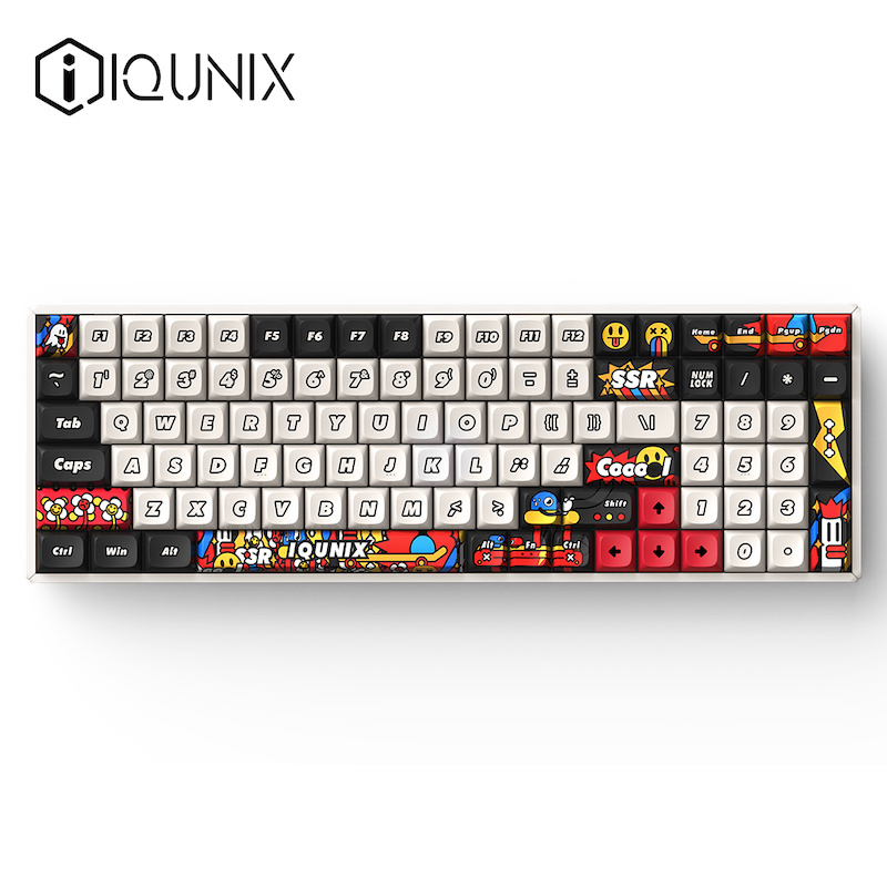 IQUNIX F97涂鸦日记机械键盘，三模热插拔客制化，100键cherry茶轴