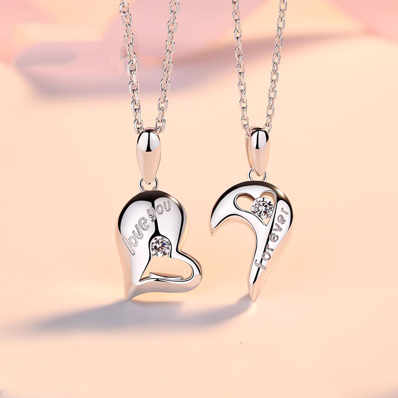 沉鱼落雁纯银情侣项链