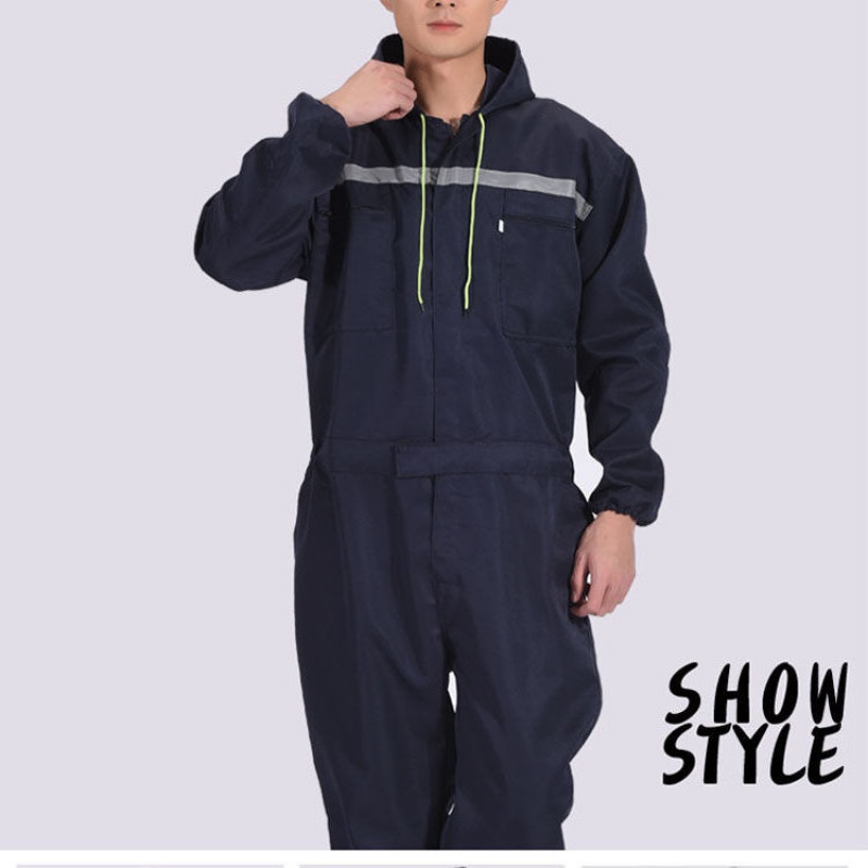 Shuga spring and autumn one-piece work clothes men's machine repair one-piece clothes dust-proof tooling one-piece clothes auto repair spray painting labor protection clothes adult y