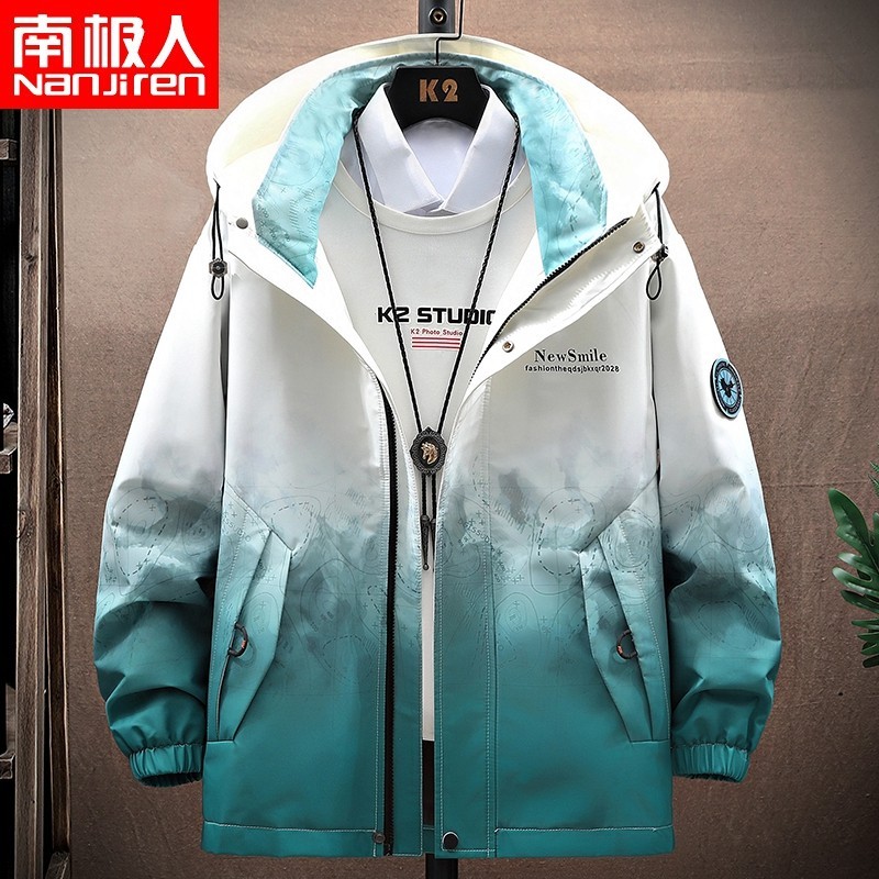 Antarctica jacket men's coat gradually changes color in spring and autumn new clothes Korean fashion brand summer thin technology sunscreen clothes leisure work clothes men's loose men's clothes coat