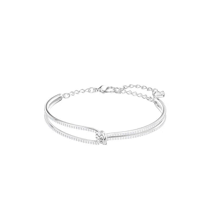 施华洛世奇 扭结款白金色手链