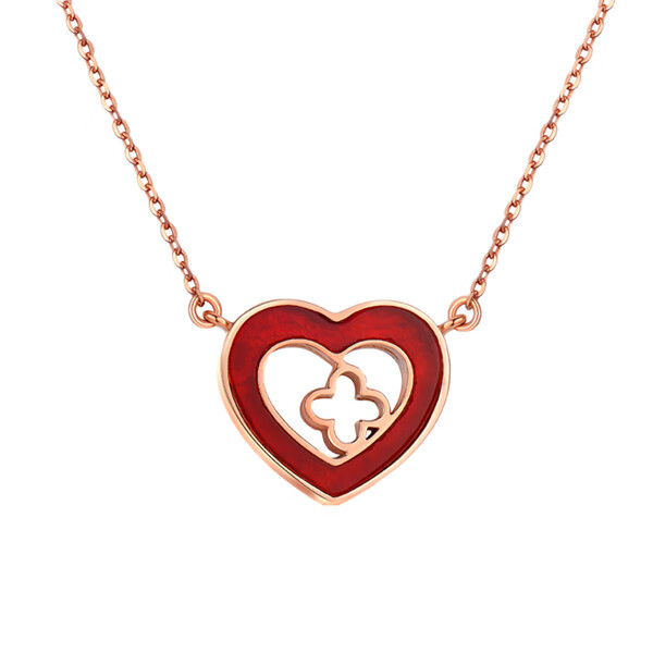 阿梵尼 四叶草心形吊坠