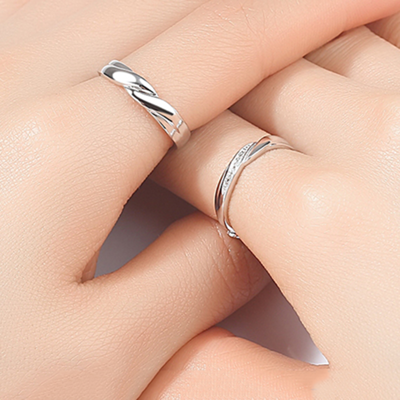 迪后扭结造型情侣对戒