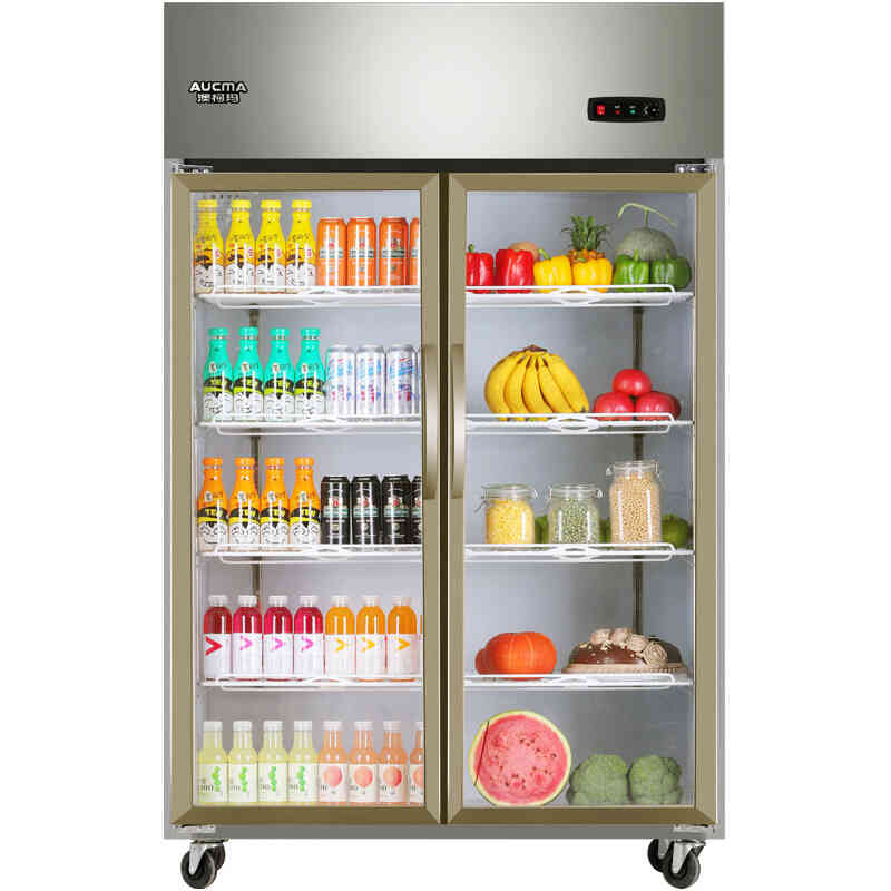 澳柯玛 立式双门玻璃门冰柜