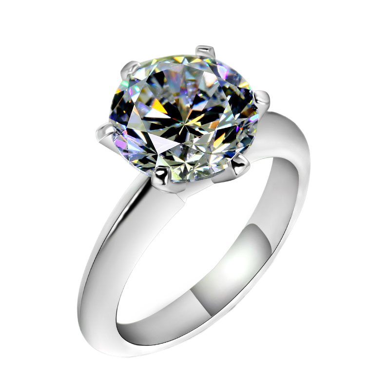 六爪仿真钻石戒指