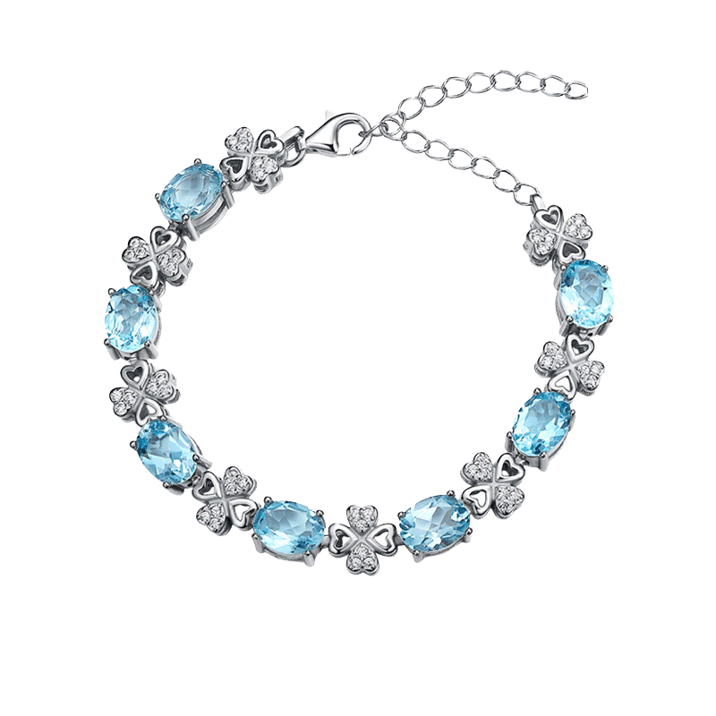 法玛莎 托帕石四叶草银手链