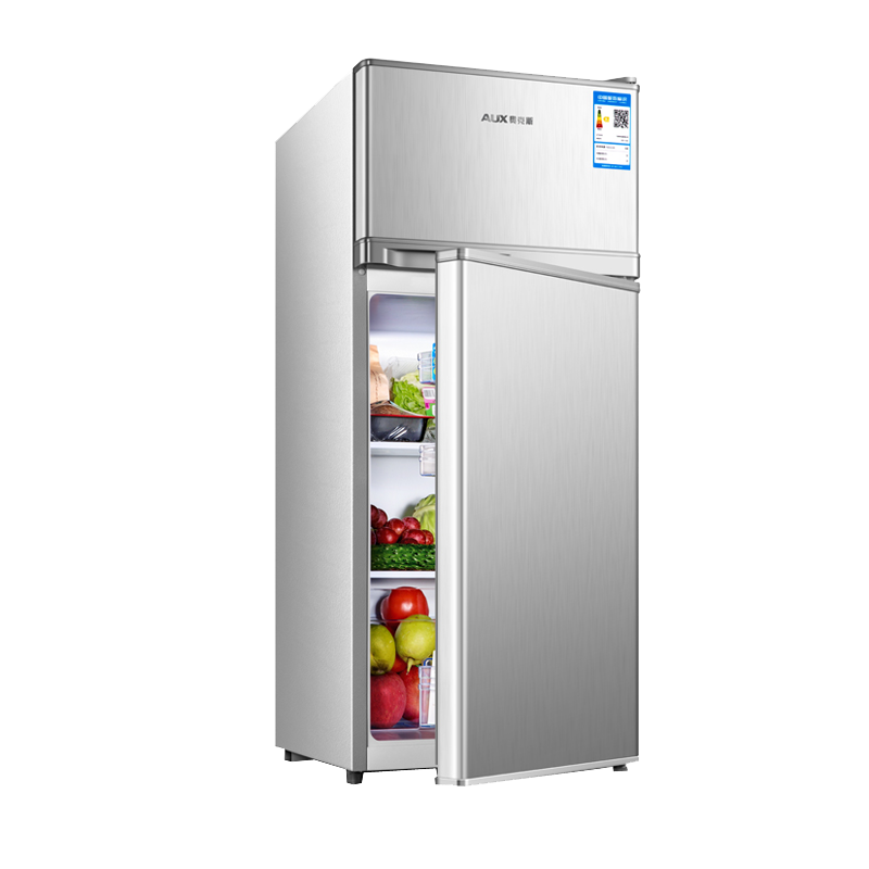 奥克斯 拉丝银两门冰箱