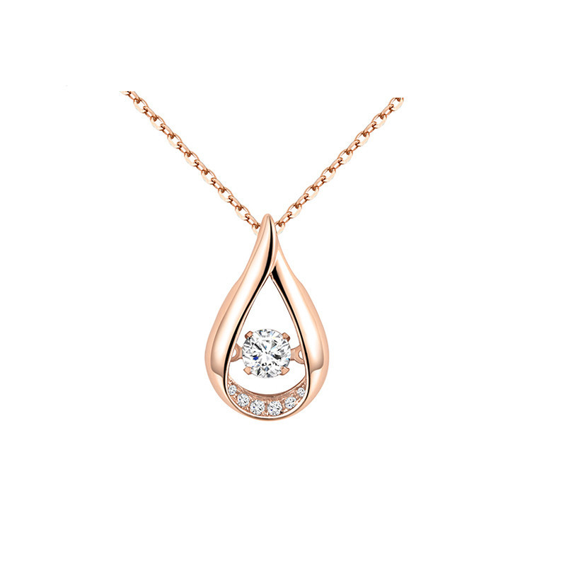 美涩 气质优雅玫瑰金项链