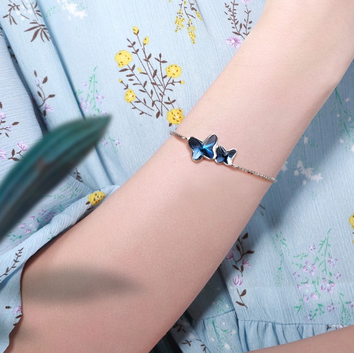 T400 女士唯美银手链