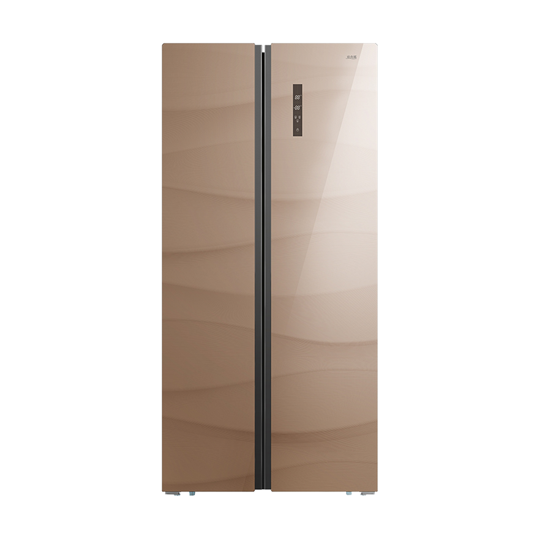 美菱 玻璃面板对开门冰箱