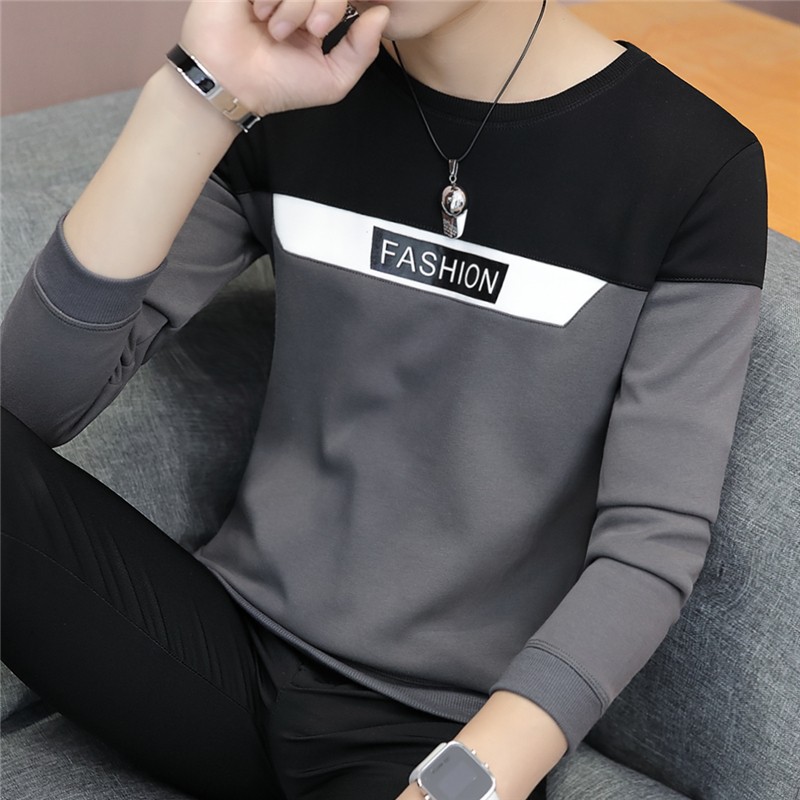 Constantine long sleeve t-shirt men's autumn and winter new slim fit t-shirt men's wear youth round neck sweater Korean bottomed shirt T-shirt fashion small shirt upper clothes