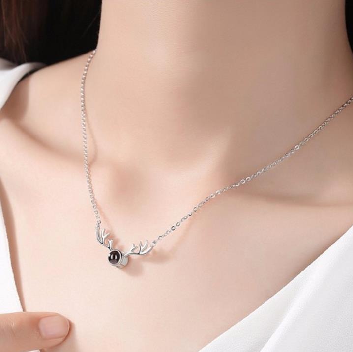沉鱼落雁 一鹿有你纯银项链