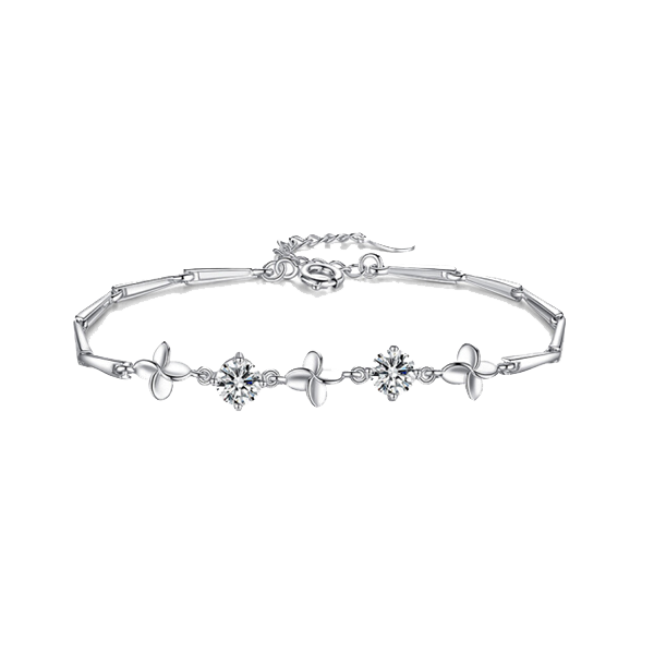 卡蒂罗 925银四叶草手链