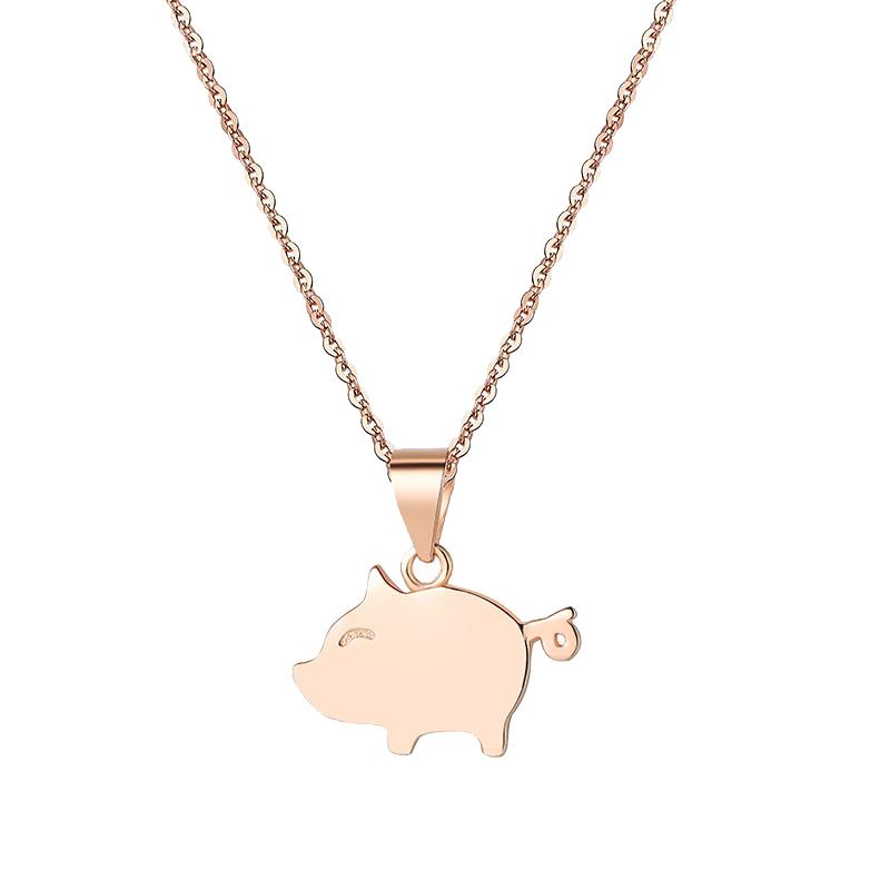 沫兰 本命年福猪项链