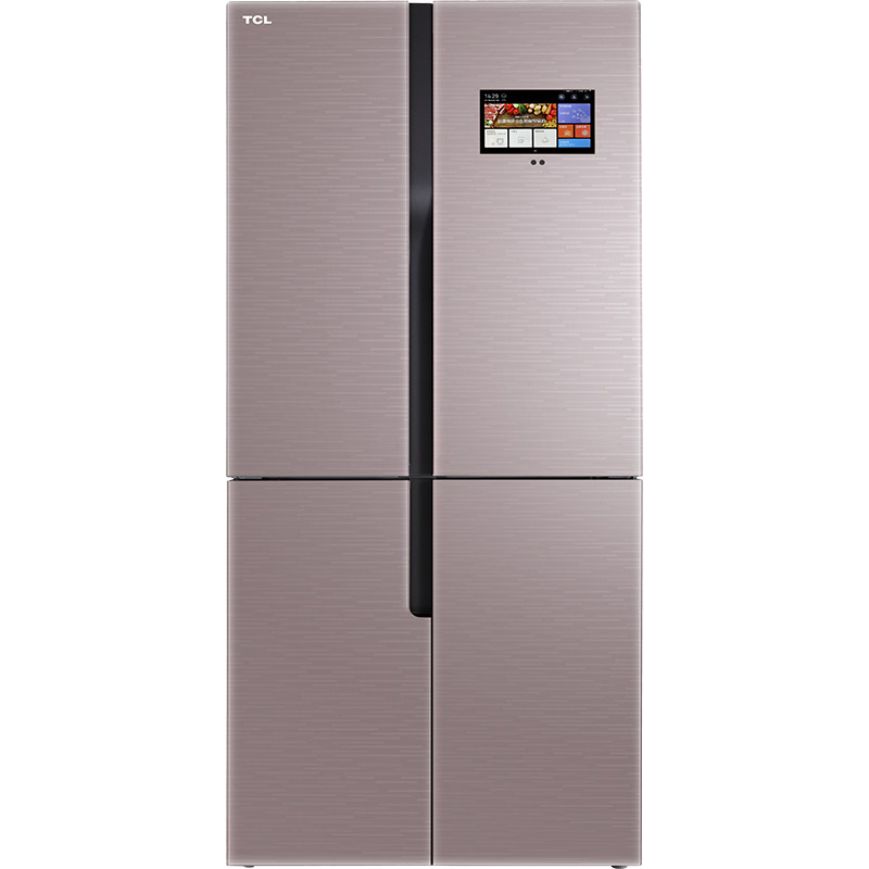 TCL 彩屏十字对开门冰箱