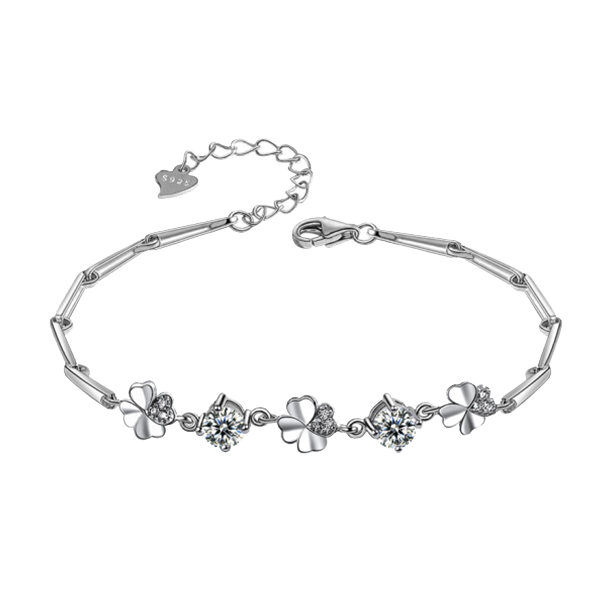 吴越老银铺 四叶草手链