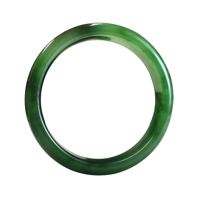 兔咔天然碧玉圆条镯子