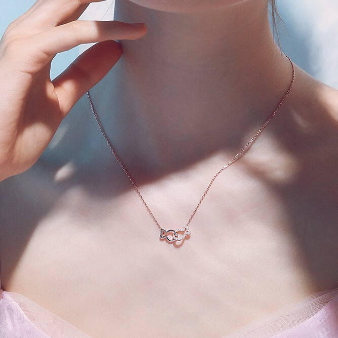 T400 金色小丑鱼项链