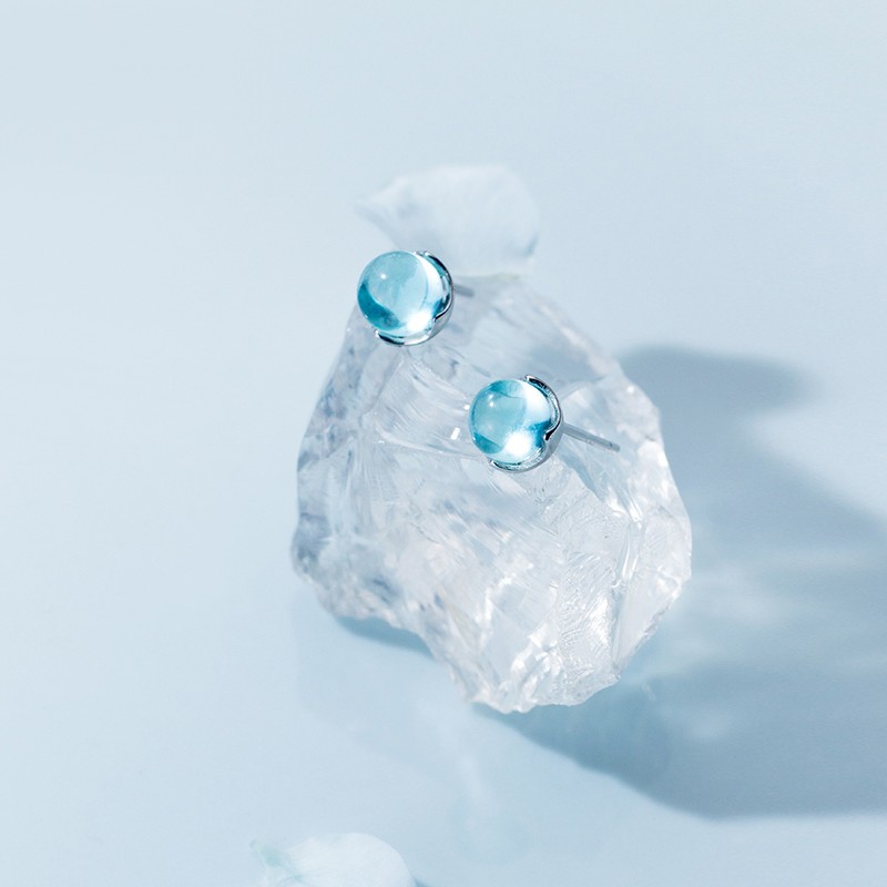 曼蒂娅 人鱼泪耳钉