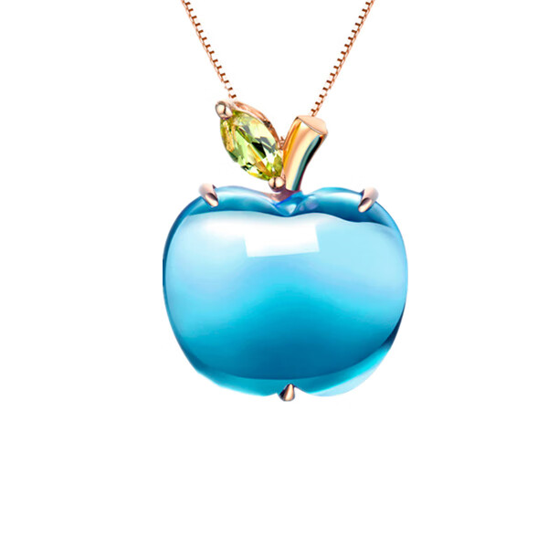 阿梵尼 芙蓉石水晶苹果项链