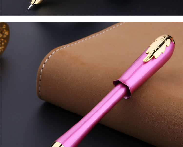 Pimio Fountain Pen Signature Pen, Financial Extra Fine 0.38mm, Birthday Gift for Women, Business Office Gift for Adults And Students, Calligraphy Practice, Ailin Series 986 Purple-Red 16