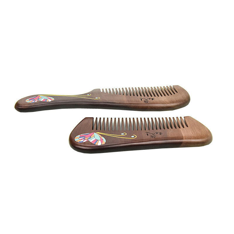 虞美人 立体浮雕 木梳