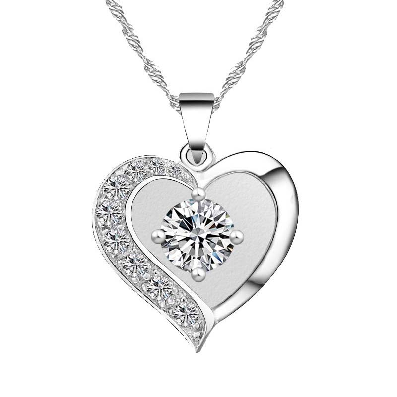 唯爱她1克拉爱心项链